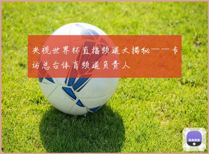 央视世界杯直播频道大揭秘——专访总台体育频道负责人